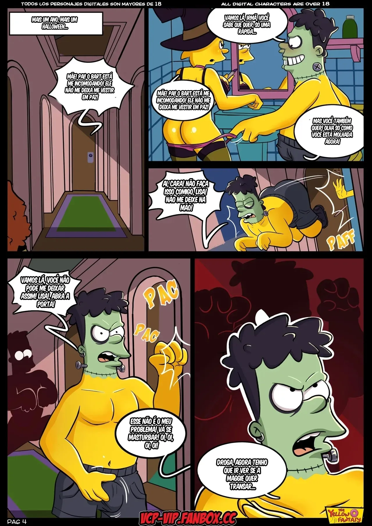 Casa de Horror da Árvore-Prostituta | Os Simpsons Porno - Página 5