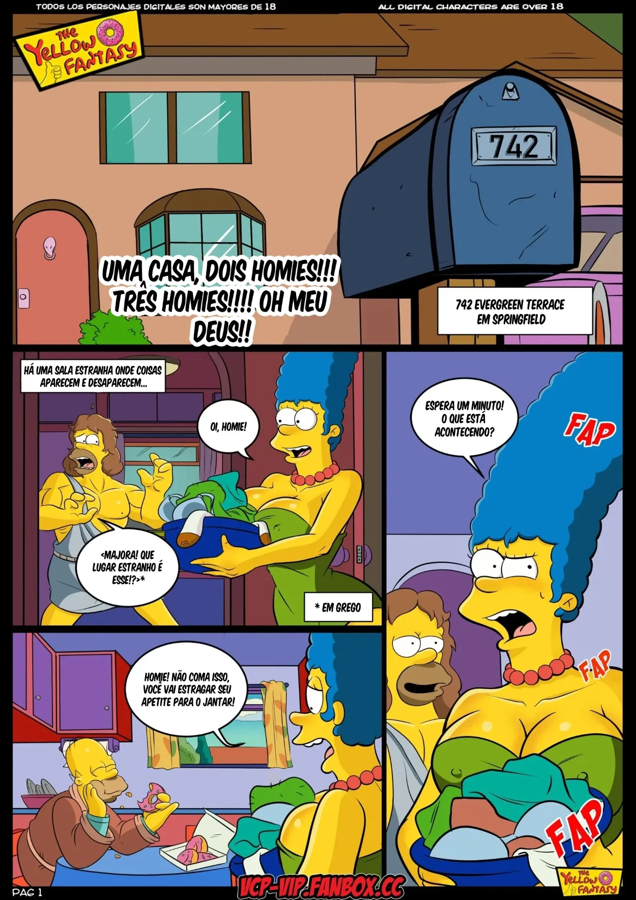Os Simpsons Hentai: A Fantasia Amarela Dicklegangers - Página 2