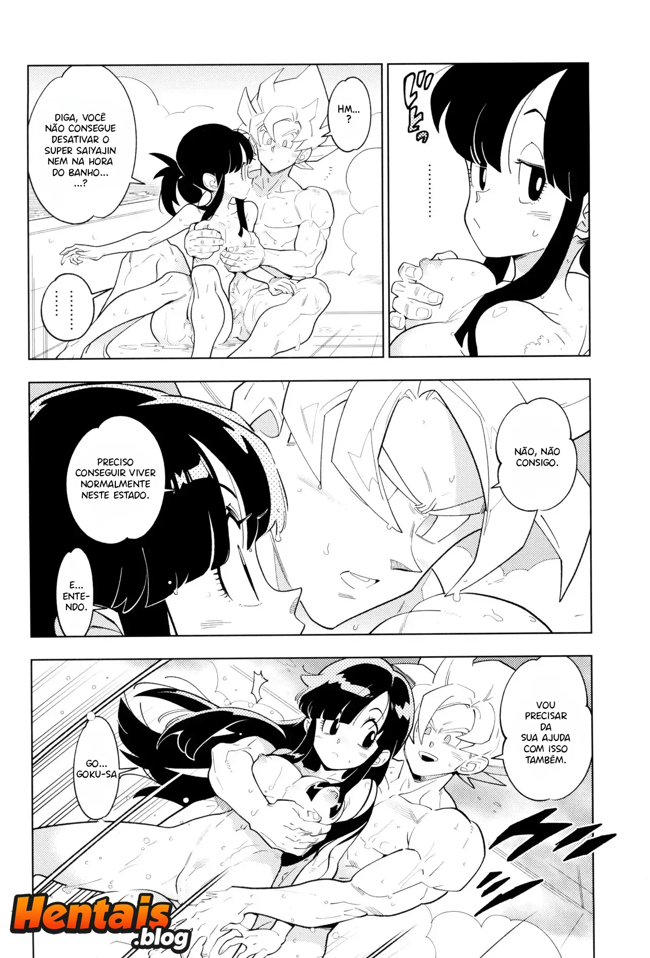 Só Nós Dois No Banho | Dragon Ball Hentai - Página 7