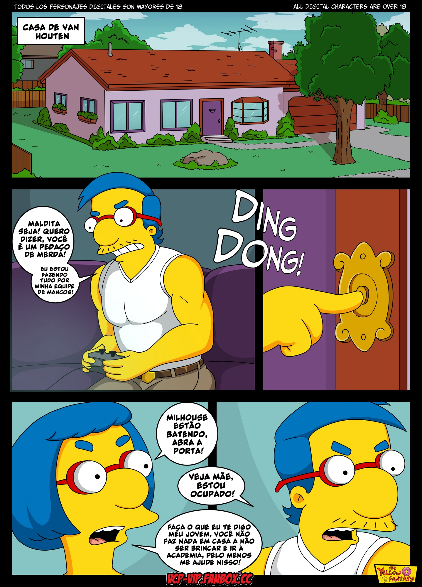 Os Simpsons QD Porno: Bart x Annika Van Houten - Página 2