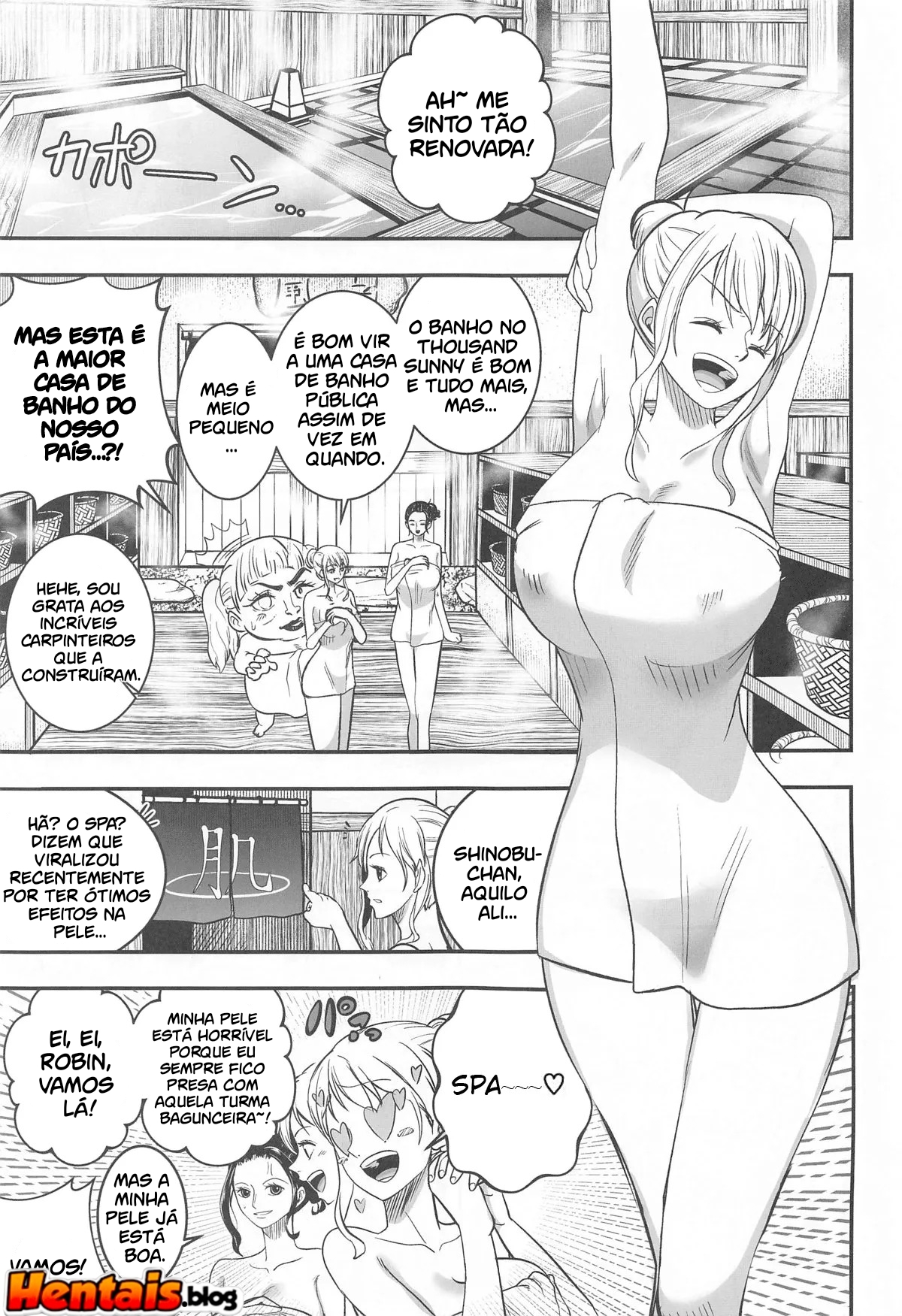 One Piece HQs Adultas: Massagem Depois Do Banho - Página 2