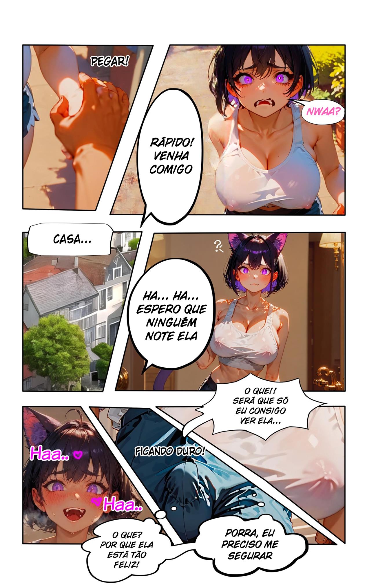 Fodendo uma Garota Gato - Página 3