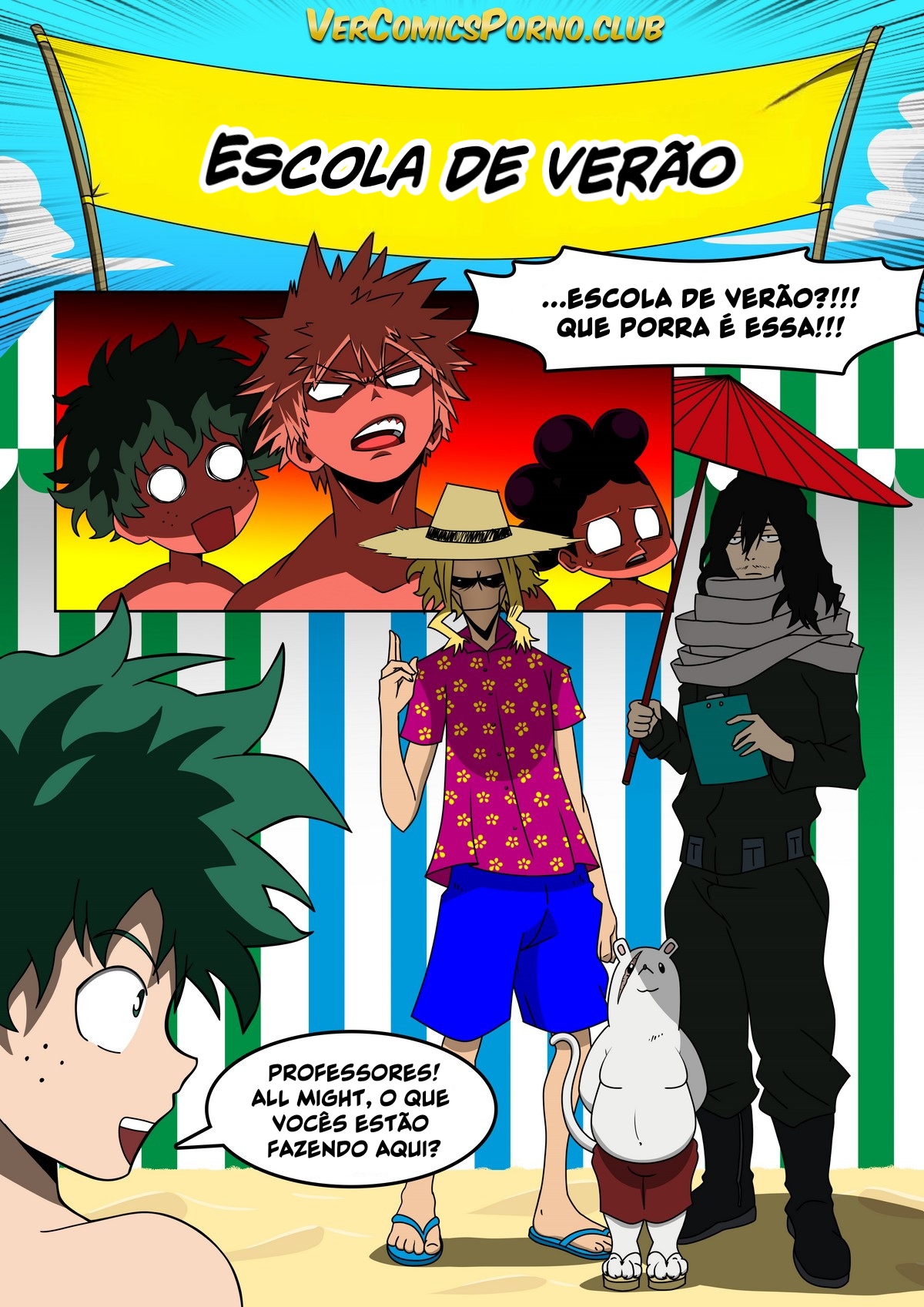 Boku No Hero HQ De Sexo: Escola de Verão VL.1 - Página 3
