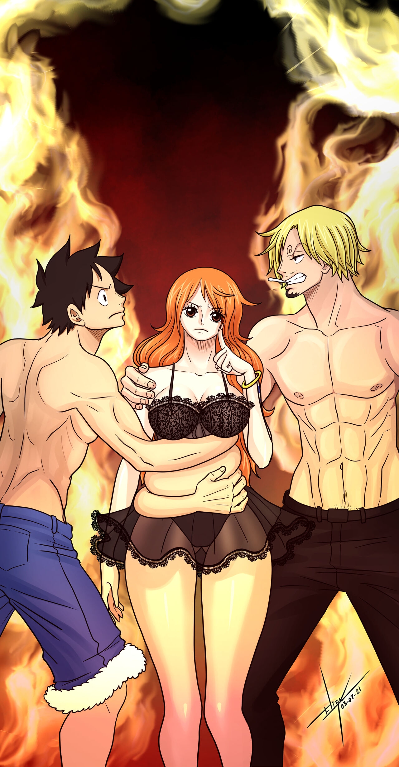 One Piece HQ Hentai: Flan Napolitan Cap.05 - Página 38