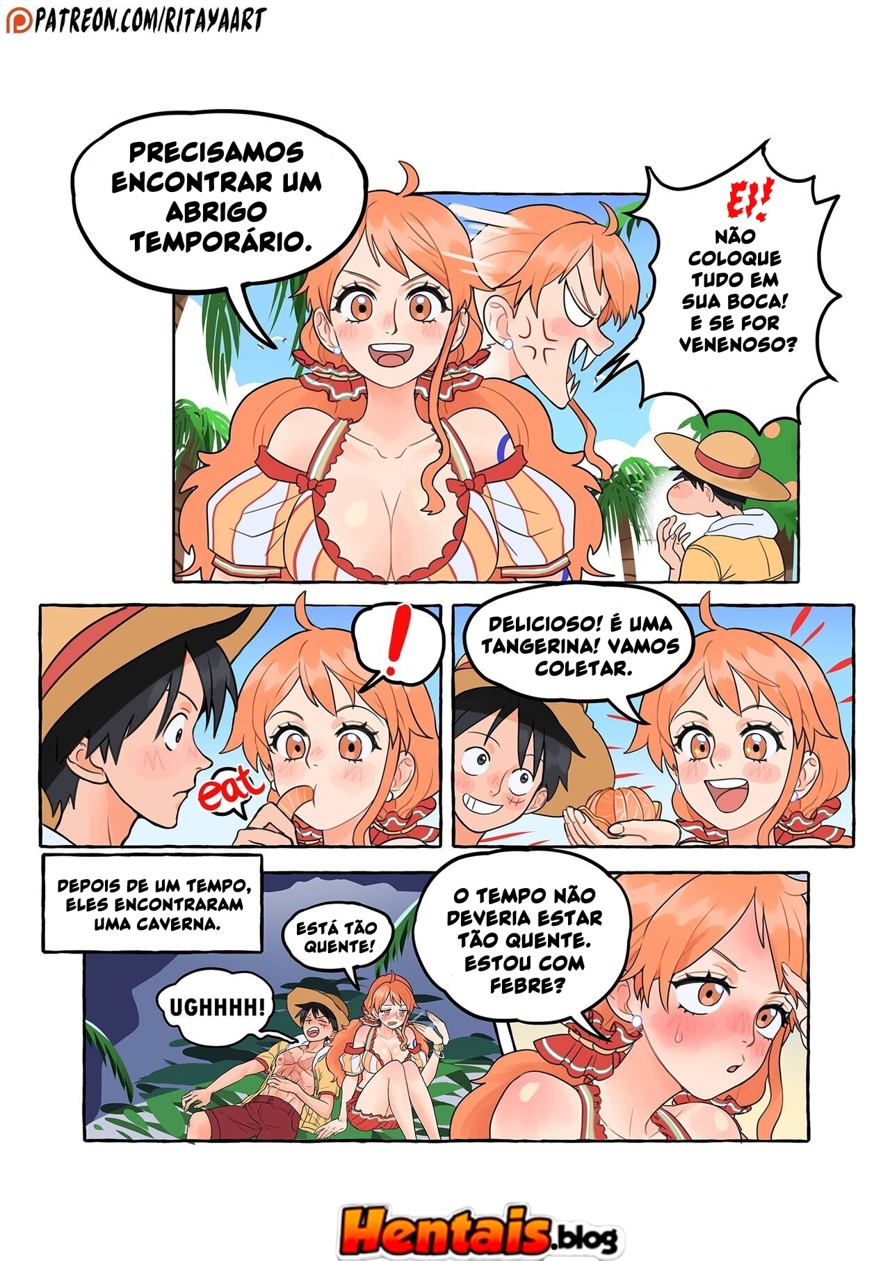 One Piece Porno: O Incidente Na Ilha Deserta - Página 4