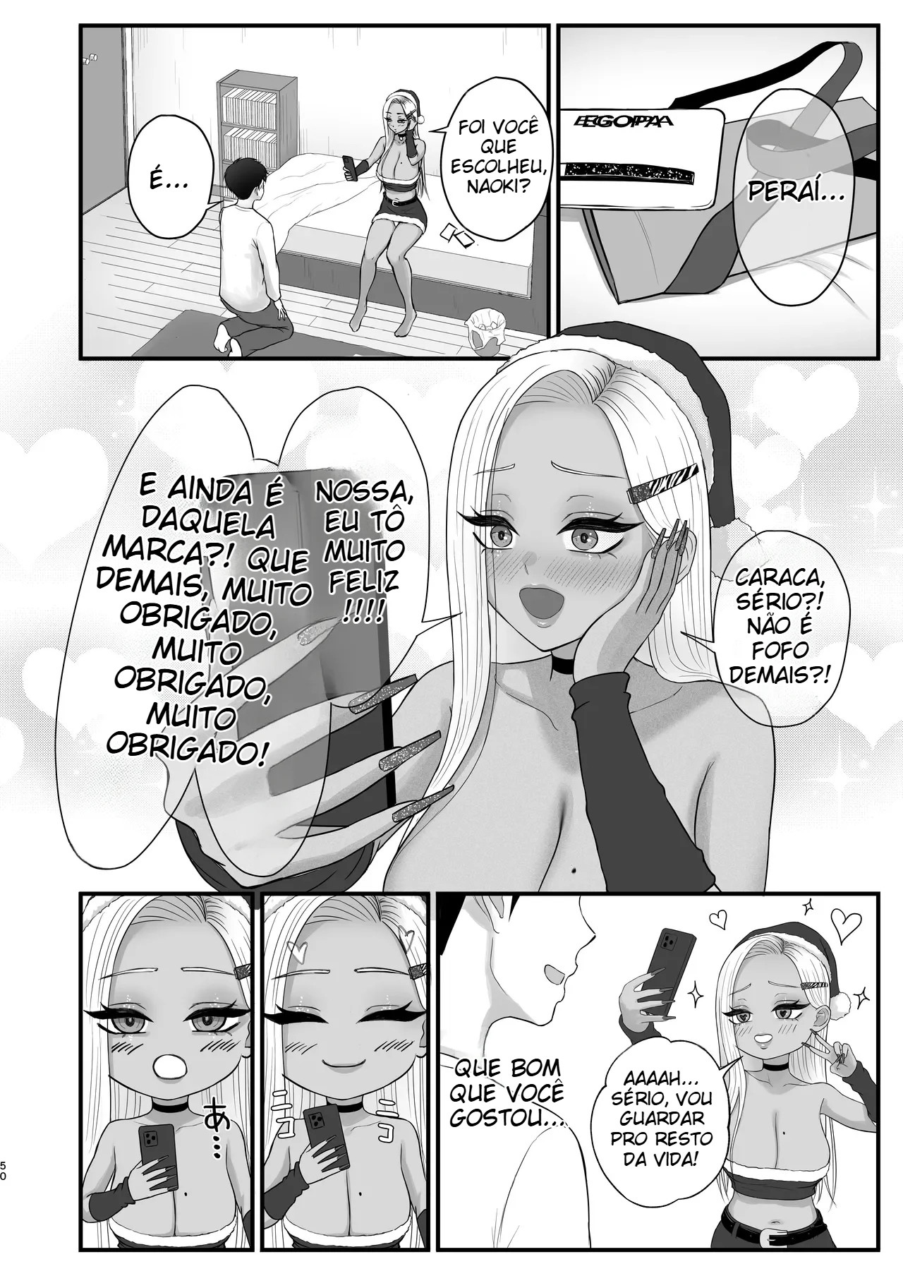 Minha Amiga Gyaru Que No Fundo Cede Fácil à Insistência - Página 47