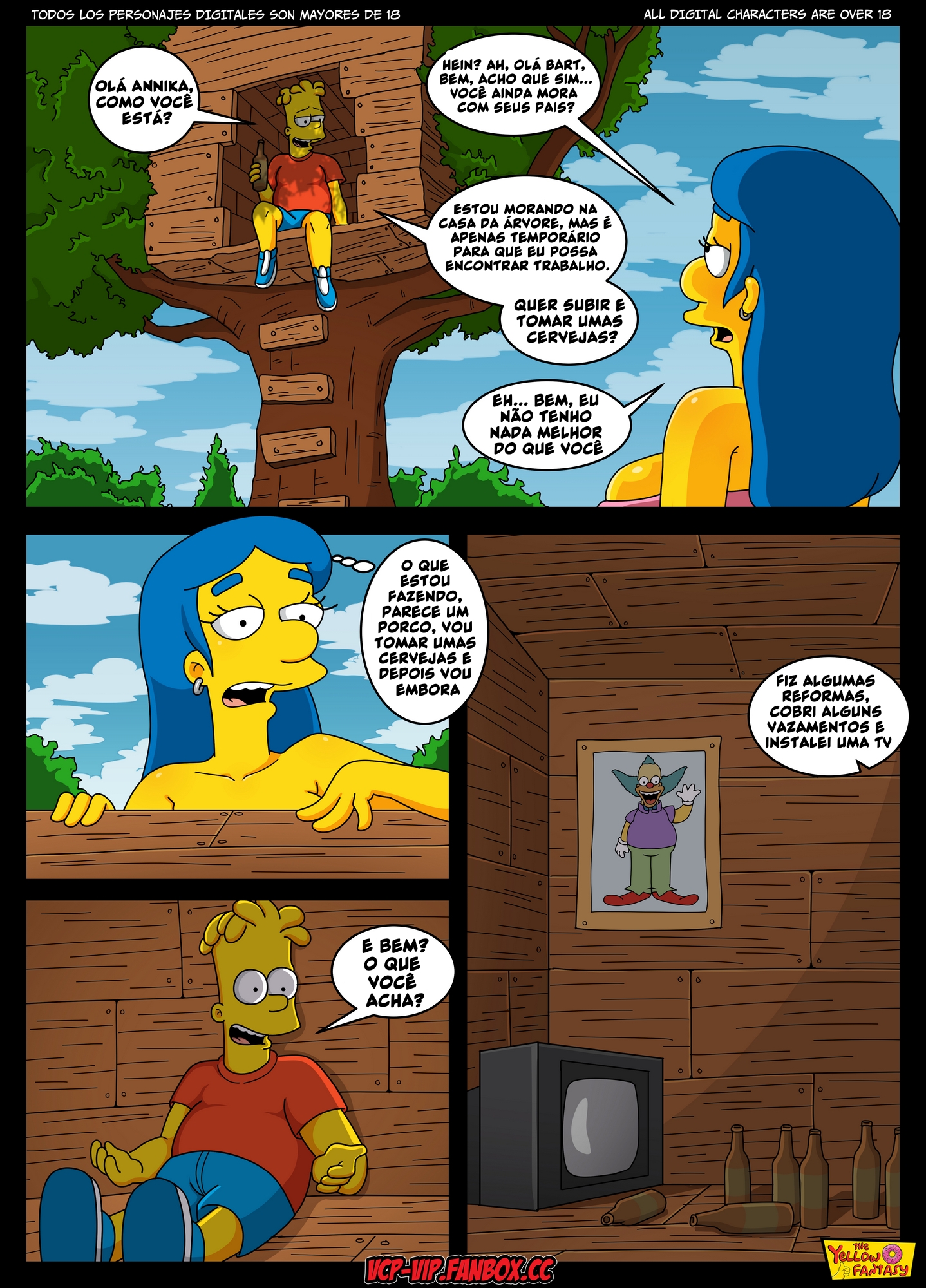 Os Simpsons QD Porno: Bart x Annika Van Houten - Página 5