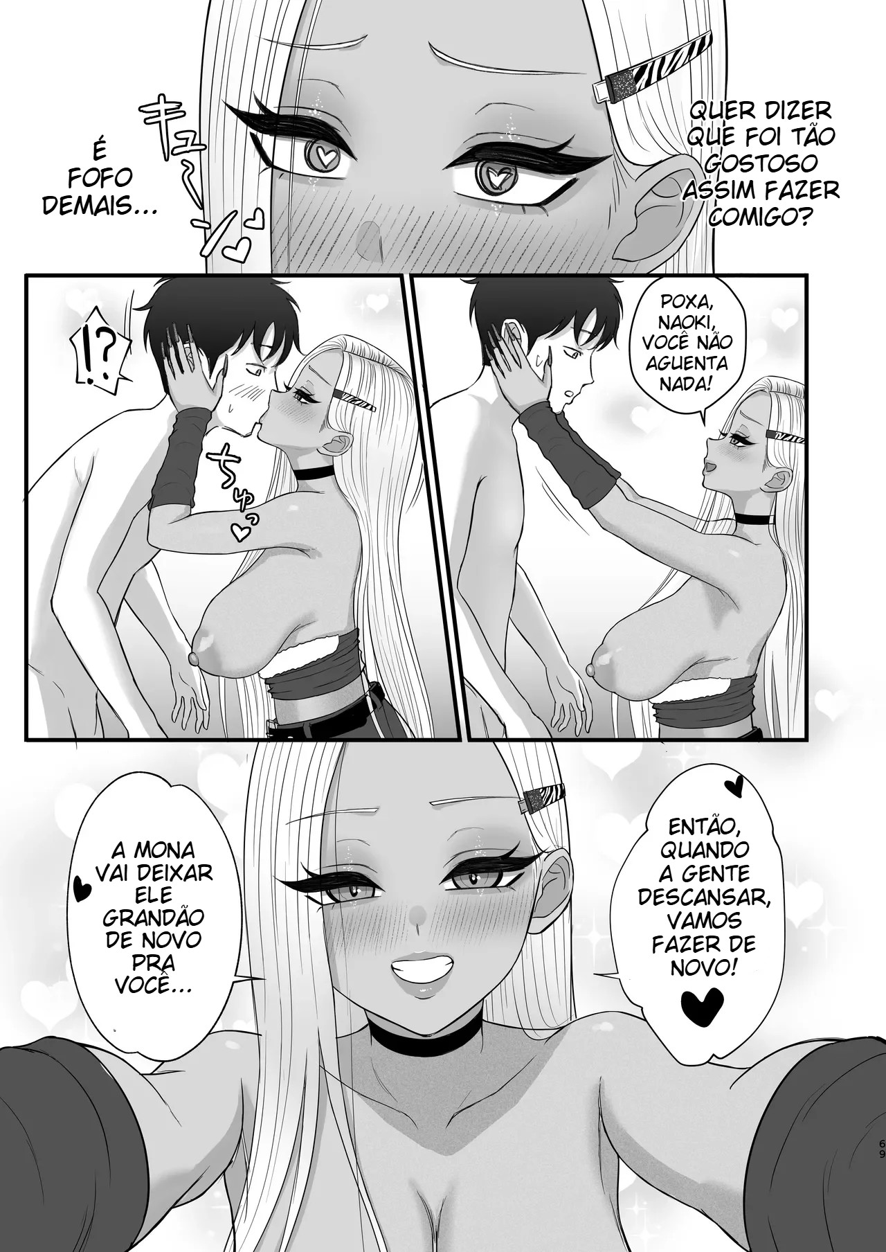 Minha Amiga Gyaru Que No Fundo Cede Fácil à Insistência - Página 66