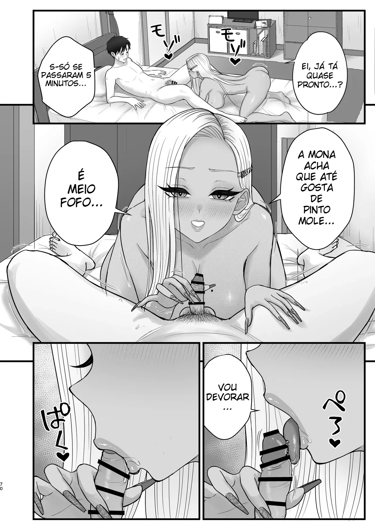 Minha Amiga Gyaru Que No Fundo Cede Fácil à Insistência - Página 67