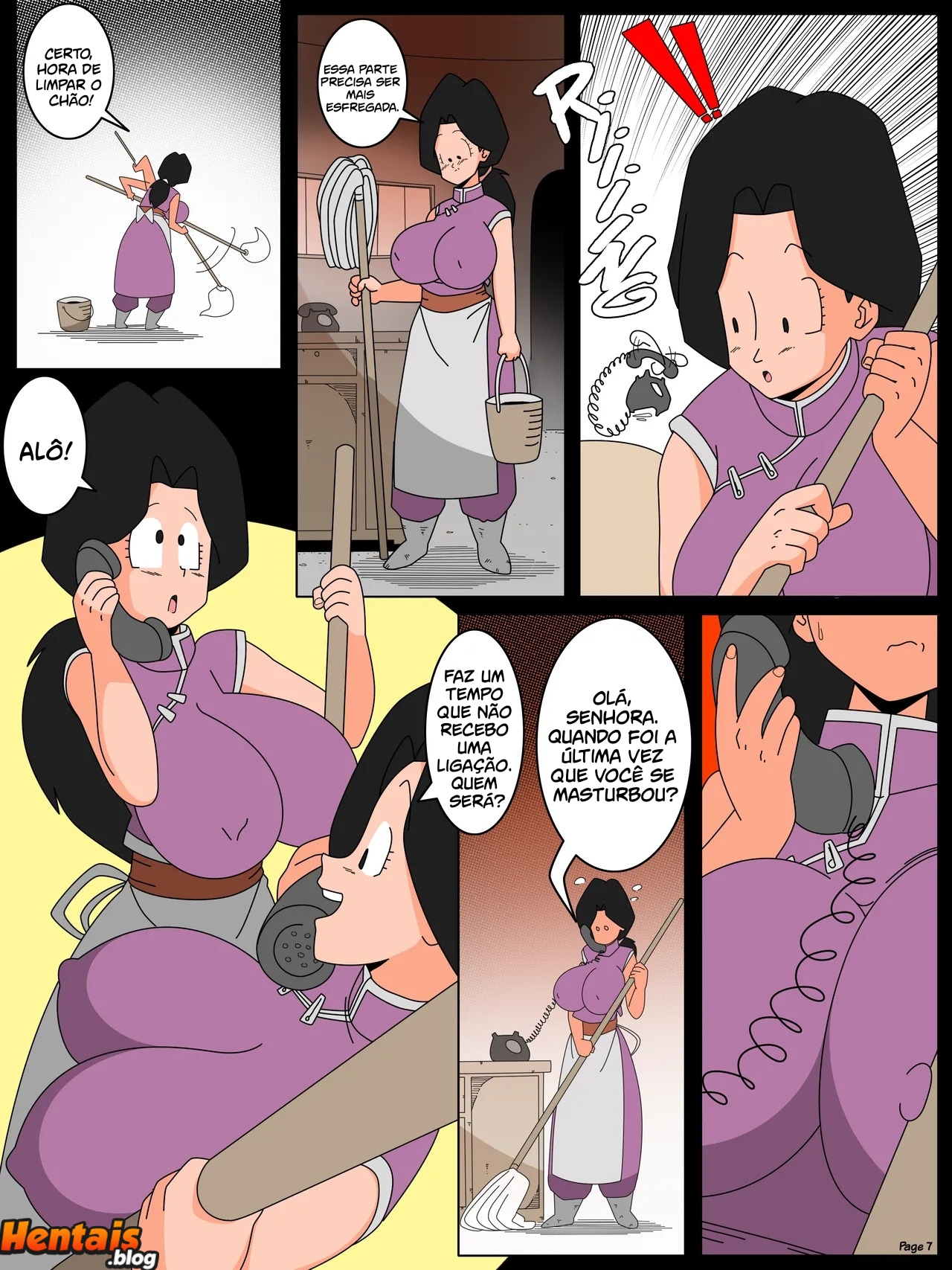 Dragon Ball GT Hentai: Chichi e a Ligação Misteriosa - Página 8