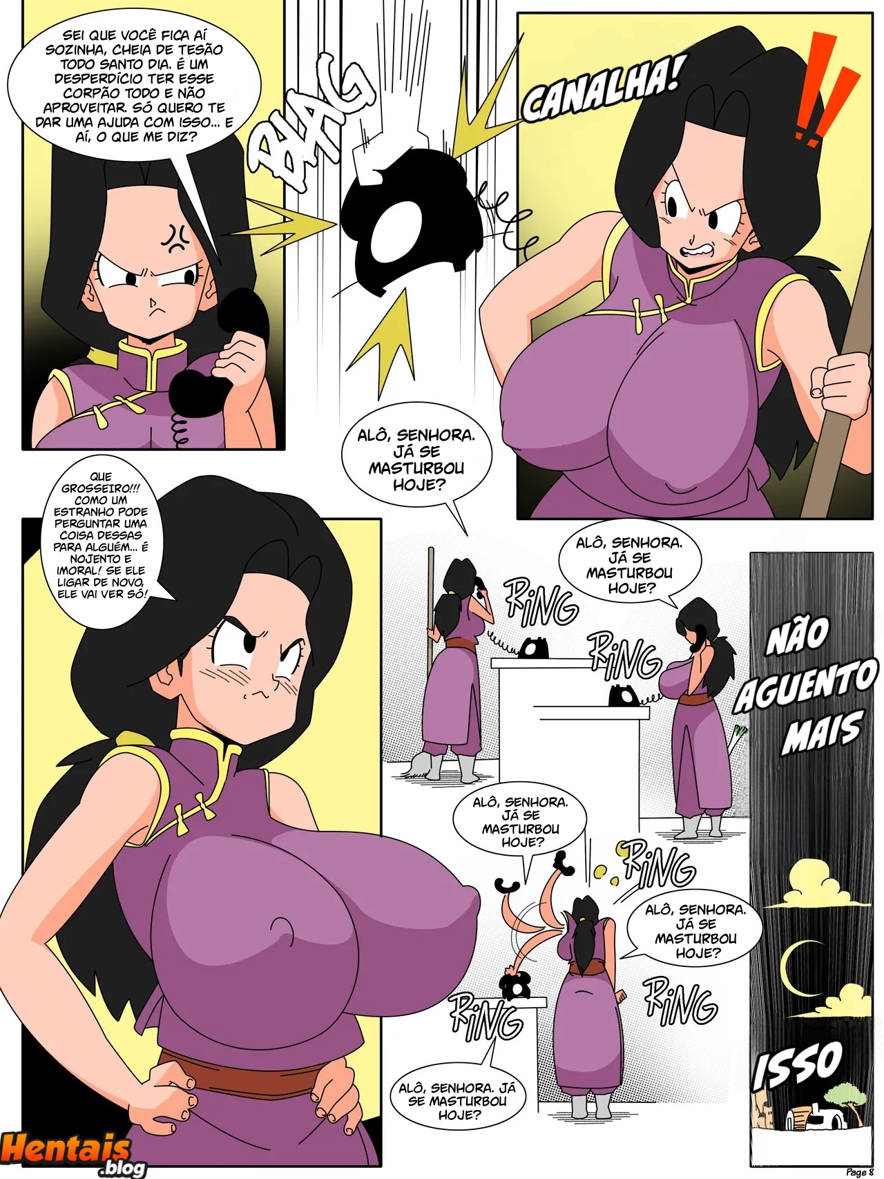 Dragon Ball GT Hentai: Chichi e a Ligação Misteriosa - Página 9
