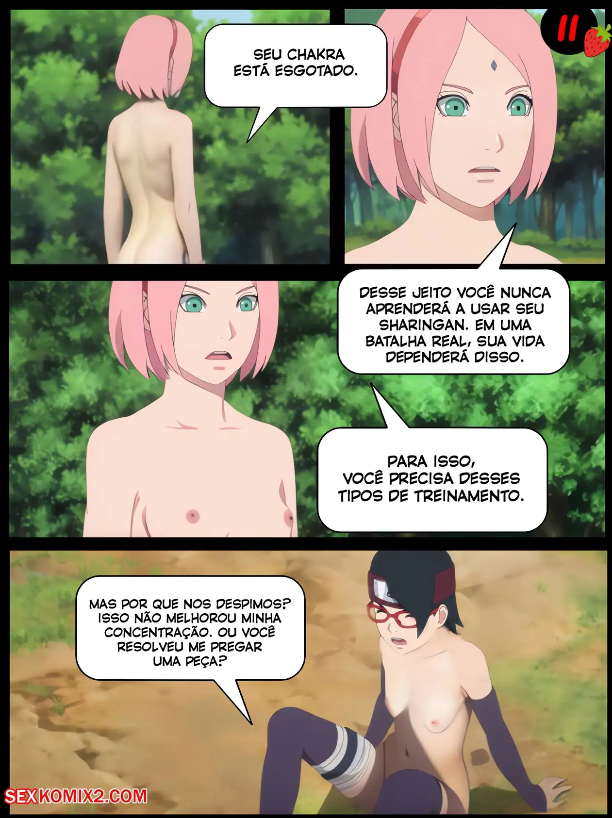 O Treino Quente de Sarada - Página 12