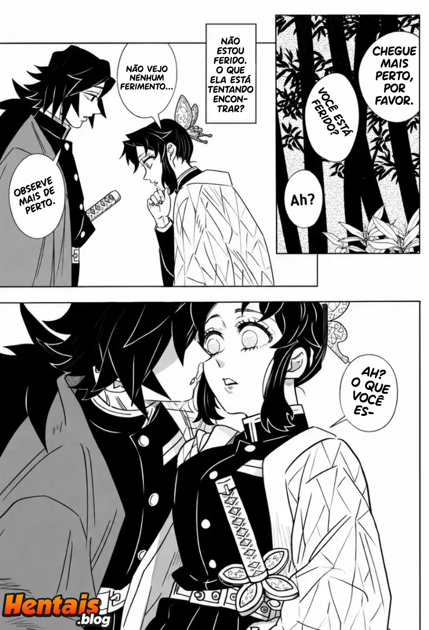 Kimetsu No Yaiba Hentai: Giyuu Tomioka x Shinobu Kochou - Página 10