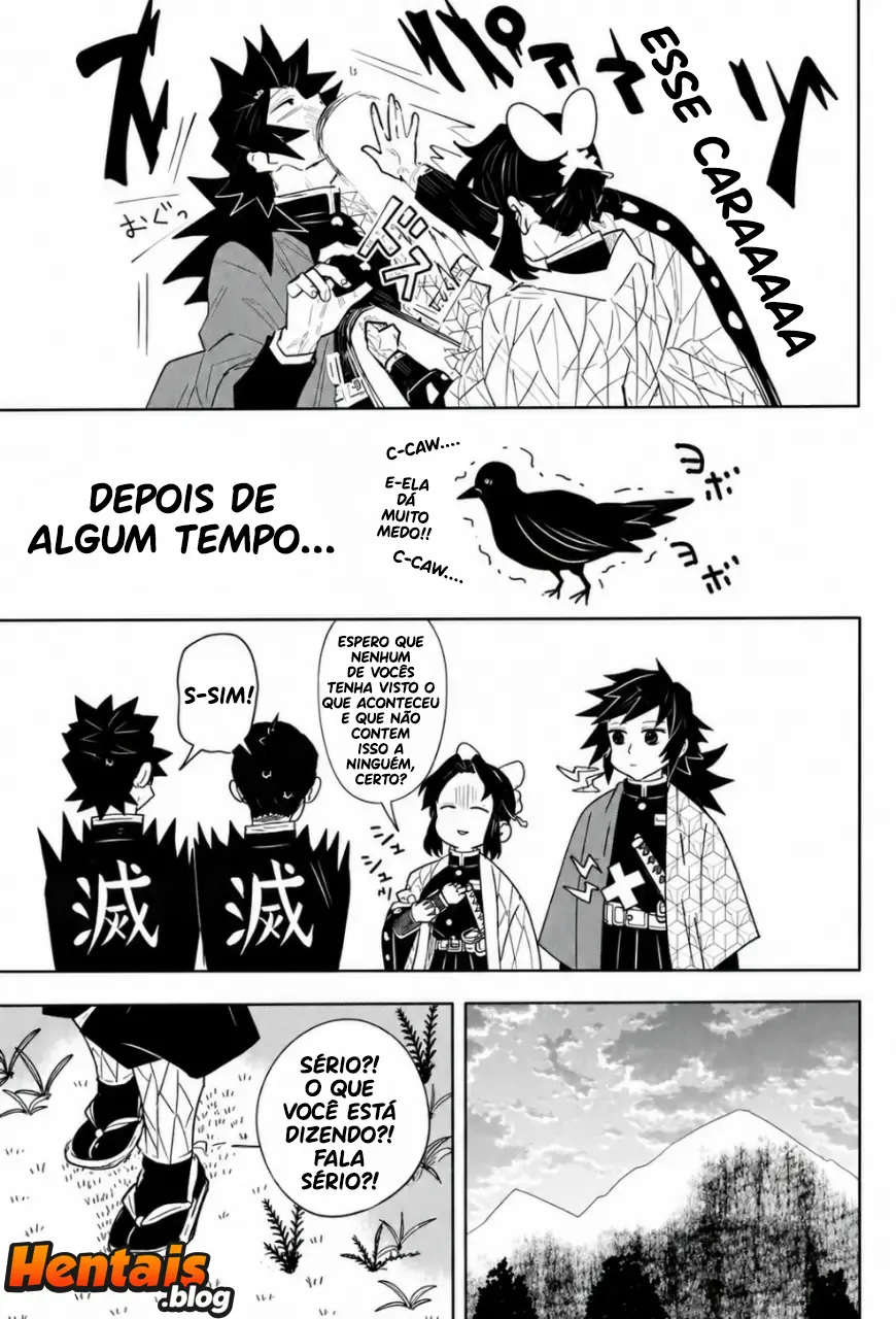 Kimetsu No Yaiba Hentai: Giyuu Tomioka x Shinobu Kochou - Página 12