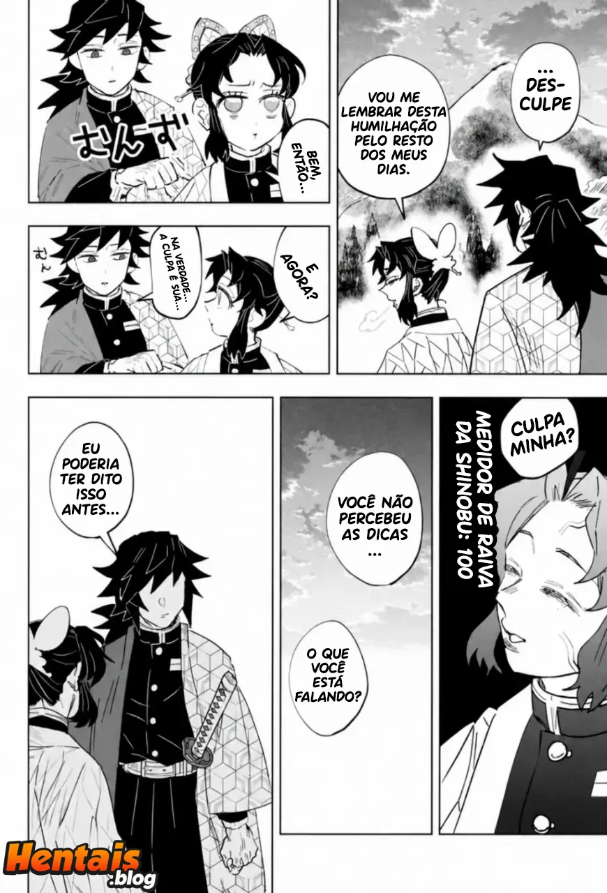Kimetsu No Yaiba Hentai: Giyuu Tomioka x Shinobu Kochou - Página 13