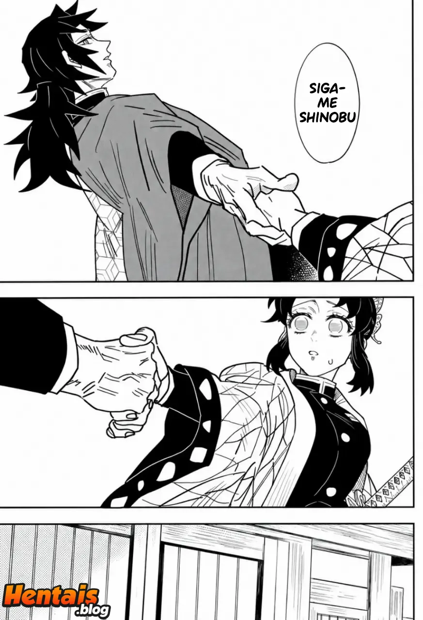 Kimetsu No Yaiba Hentai: Giyuu Tomioka x Shinobu Kochou - Página 16