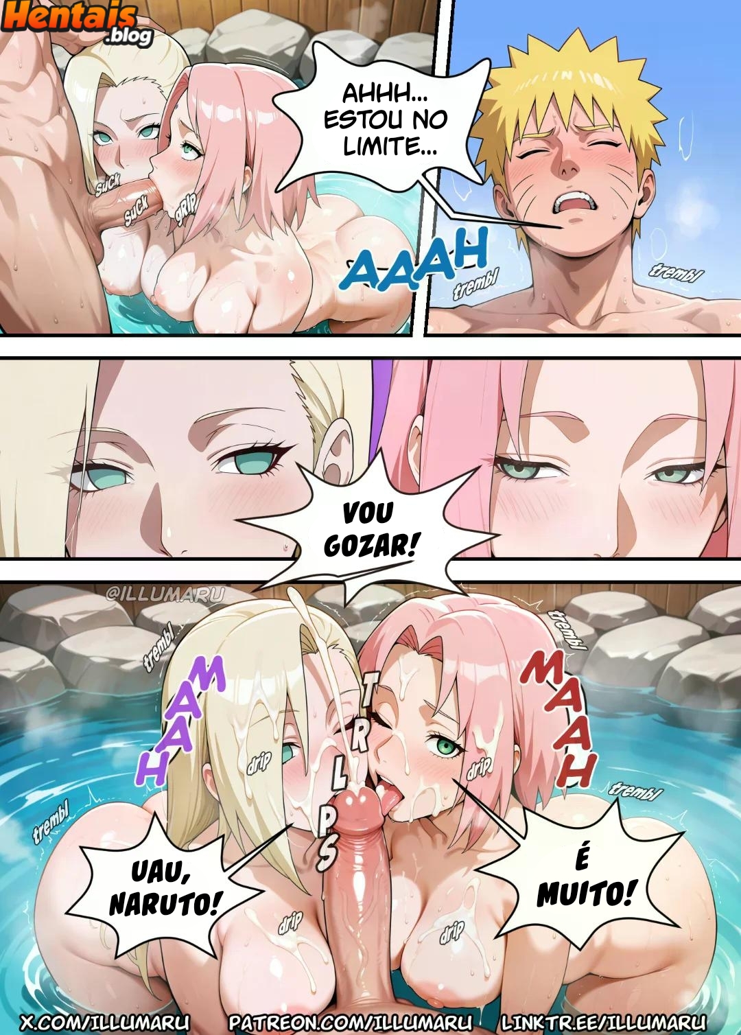 Tsunade Hentai: Sexo Quente Nas Fontes Termais VL.04 - Página 17