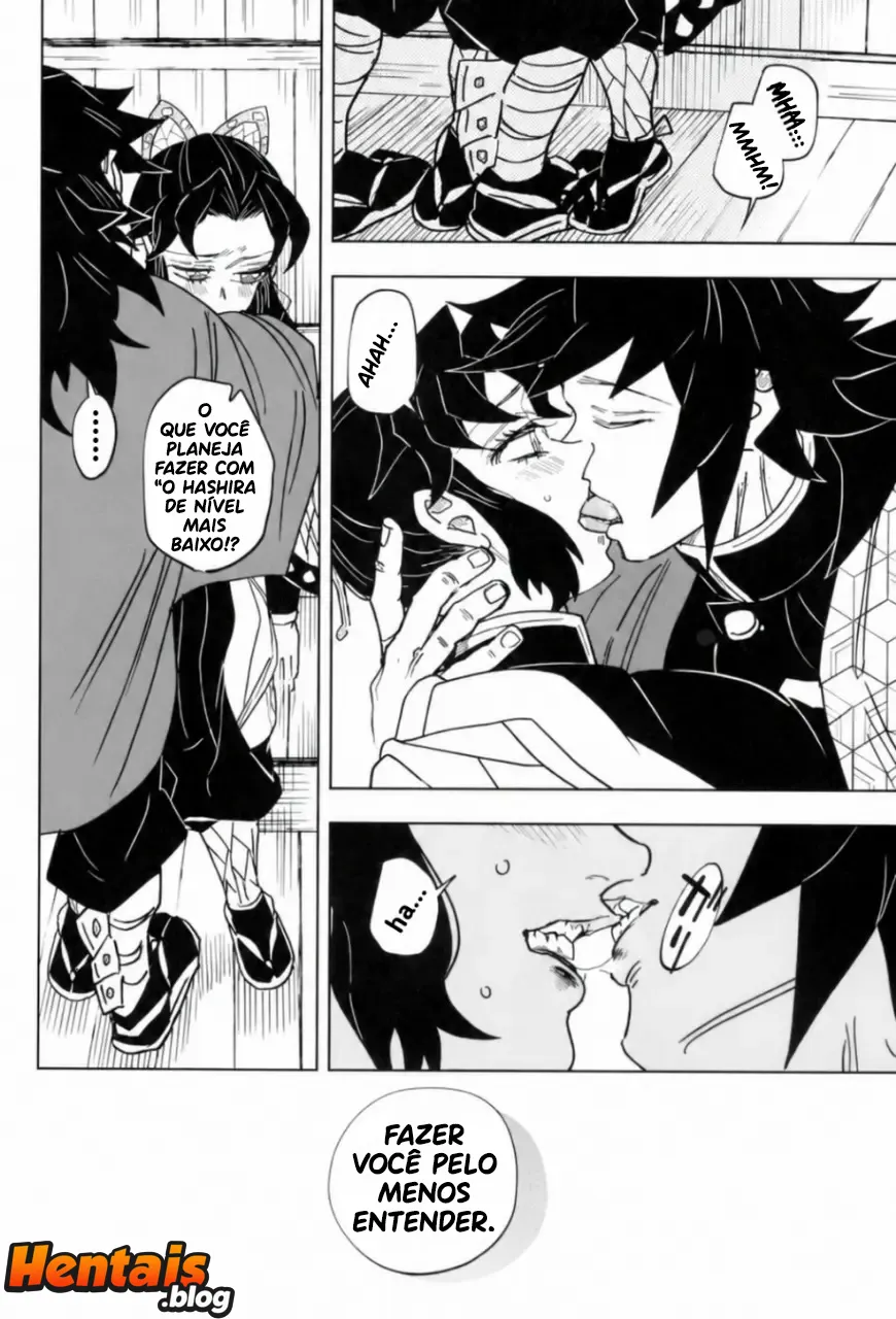 Kimetsu No Yaiba Hentai: Giyuu Tomioka x Shinobu Kochou - Página 17