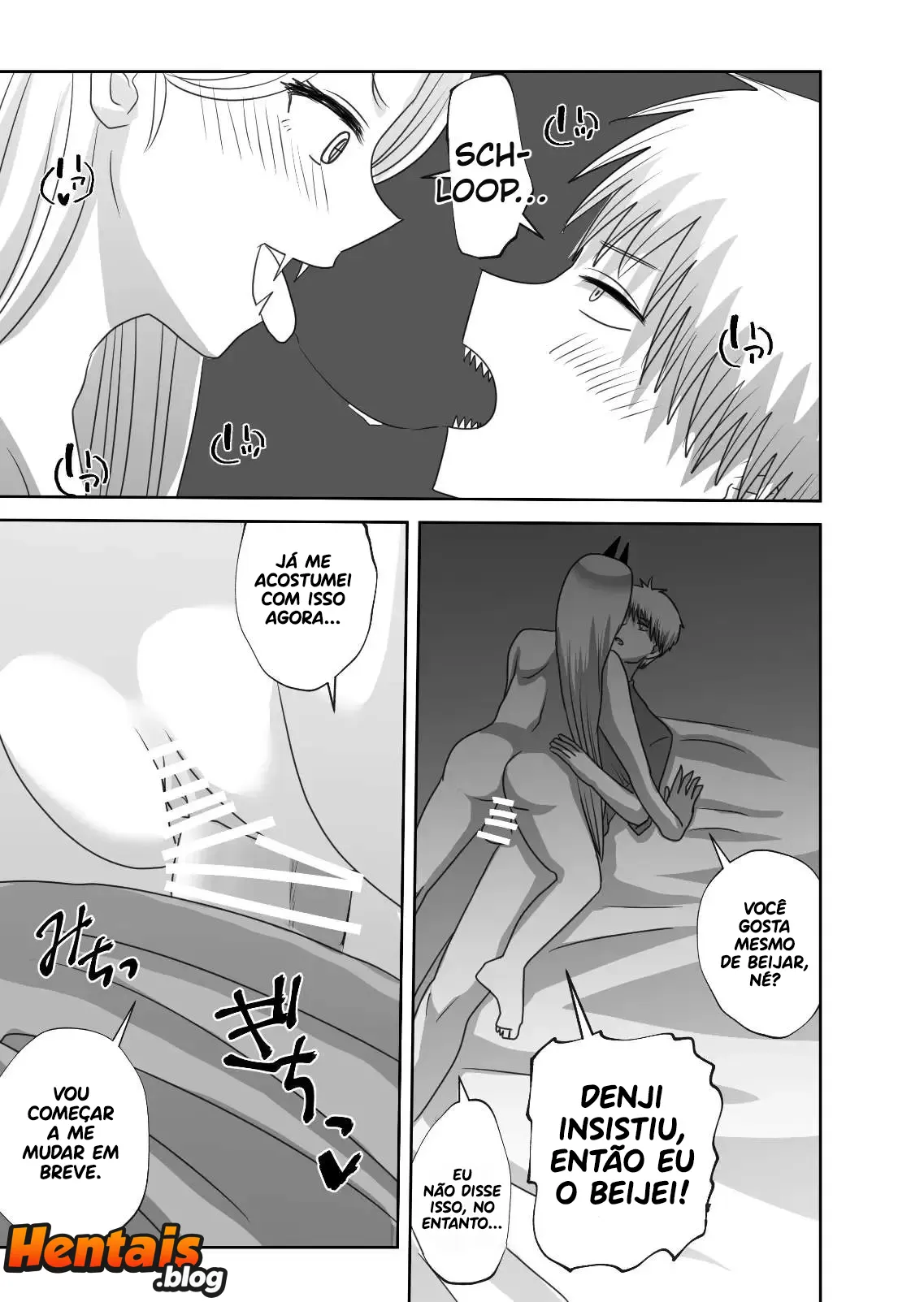 Chainsaw Man Hentai: Vida de Casal Denji e Power - Página 18