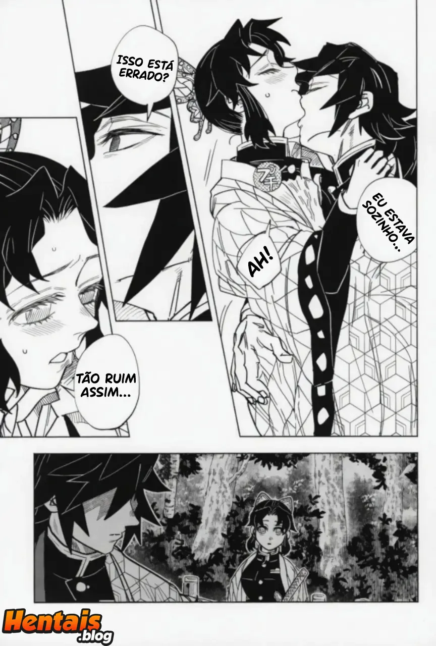 Kimetsu No Yaiba Hentai: Giyuu Tomioka x Shinobu Kochou - Página 18