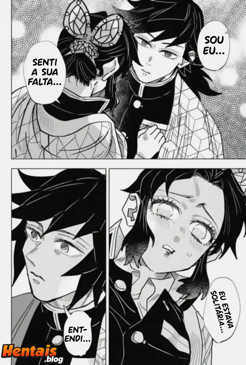 Kimetsu No Yaiba Hentai: Giyuu Tomioka x Shinobu Kochou - Página 19