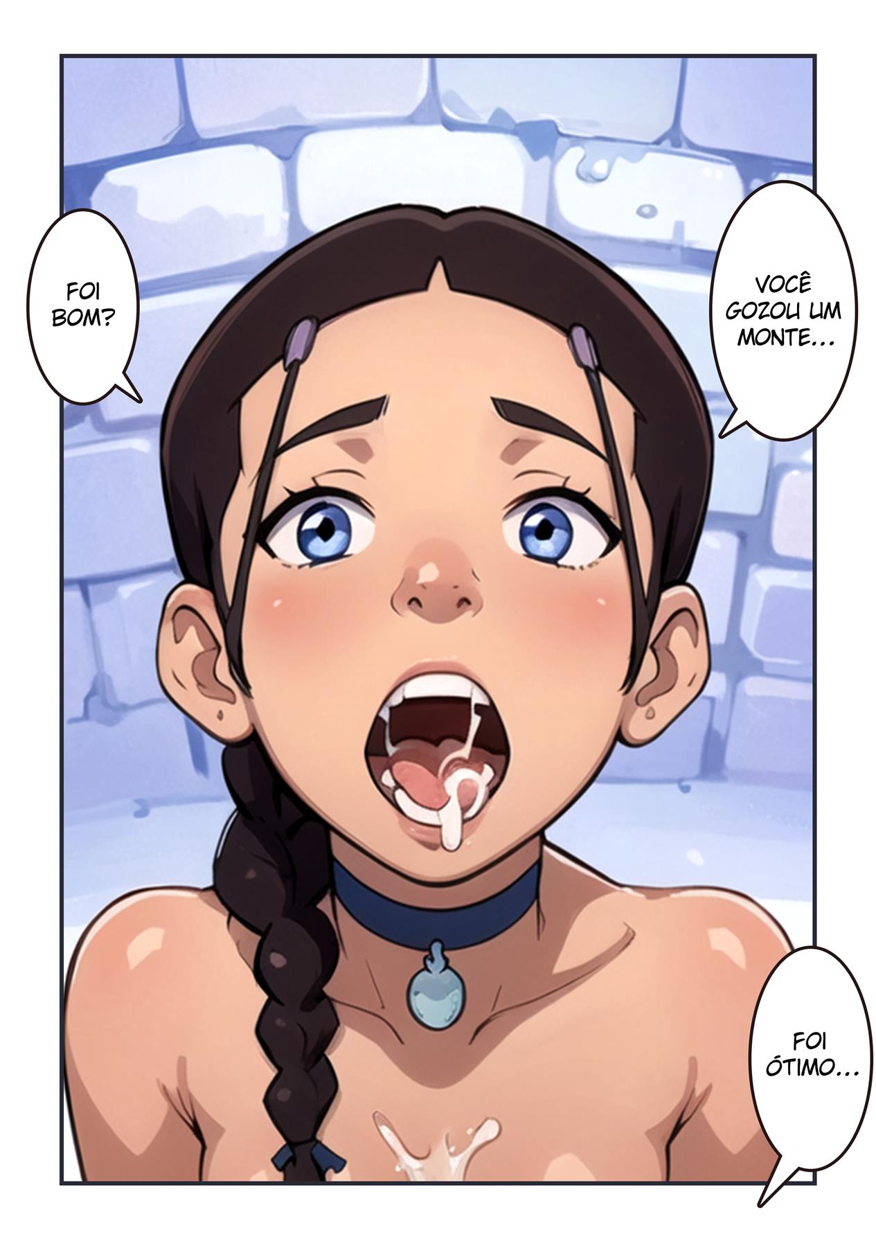 Katara saciando o desejo de Aang - Página 19