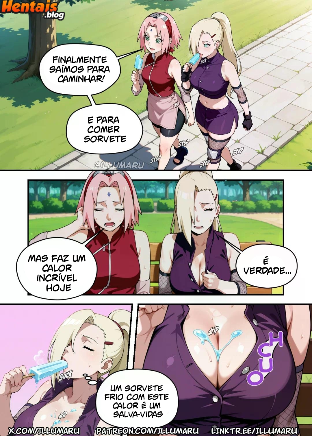Tsunade Hentai: Sexo Quente Nas Fontes Termais VL.04 - Página 2
