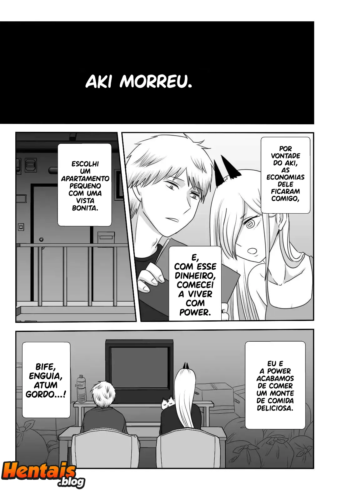 Chainsaw Man Hentai: Vida de Casal Denji e Power - Página 2