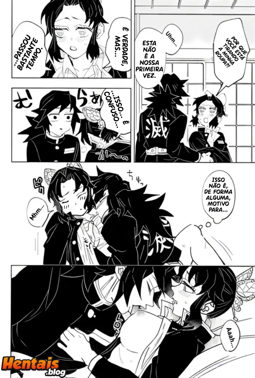 Kimetsu No Yaiba Hentai: Giyuu Tomioka x Shinobu Kochou - Página 21