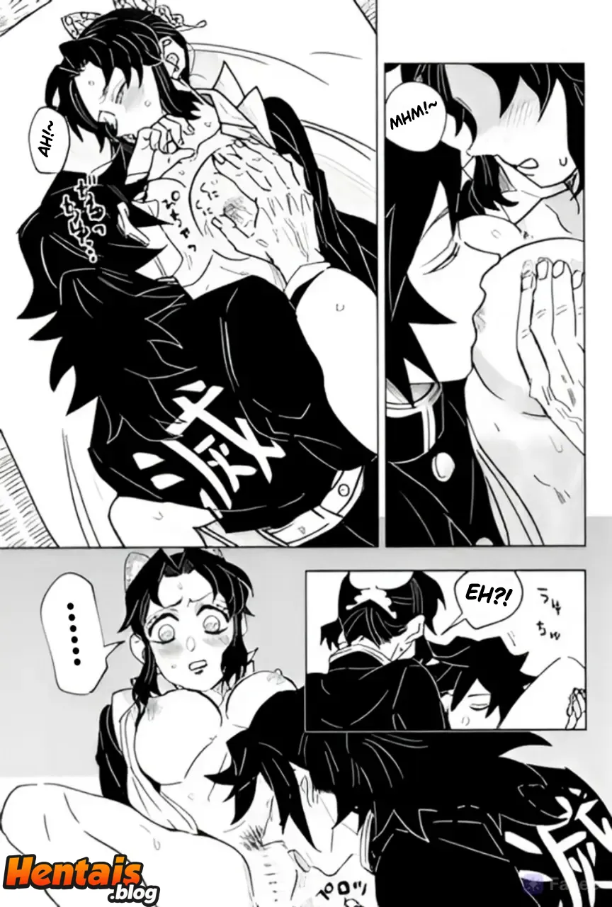 Kimetsu No Yaiba Hentai: Giyuu Tomioka x Shinobu Kochou - Página 22