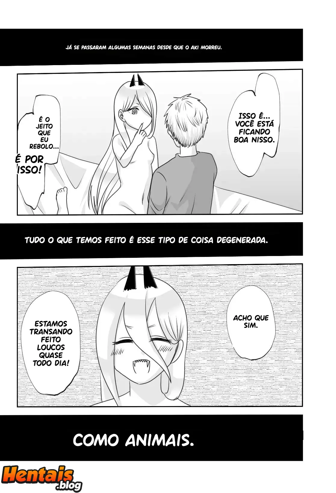 Chainsaw Man Hentai: Vida de Casal Denji e Power - Página 24