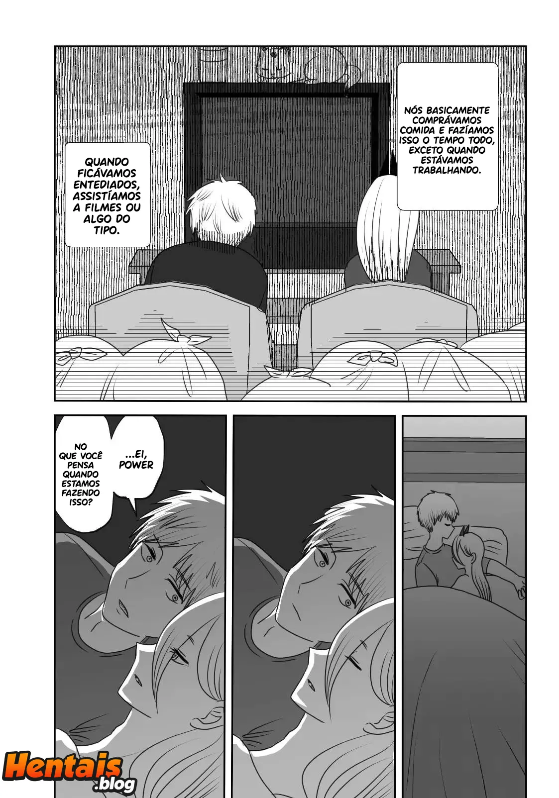 Chainsaw Man Hentai: Vida de Casal Denji e Power - Página 27