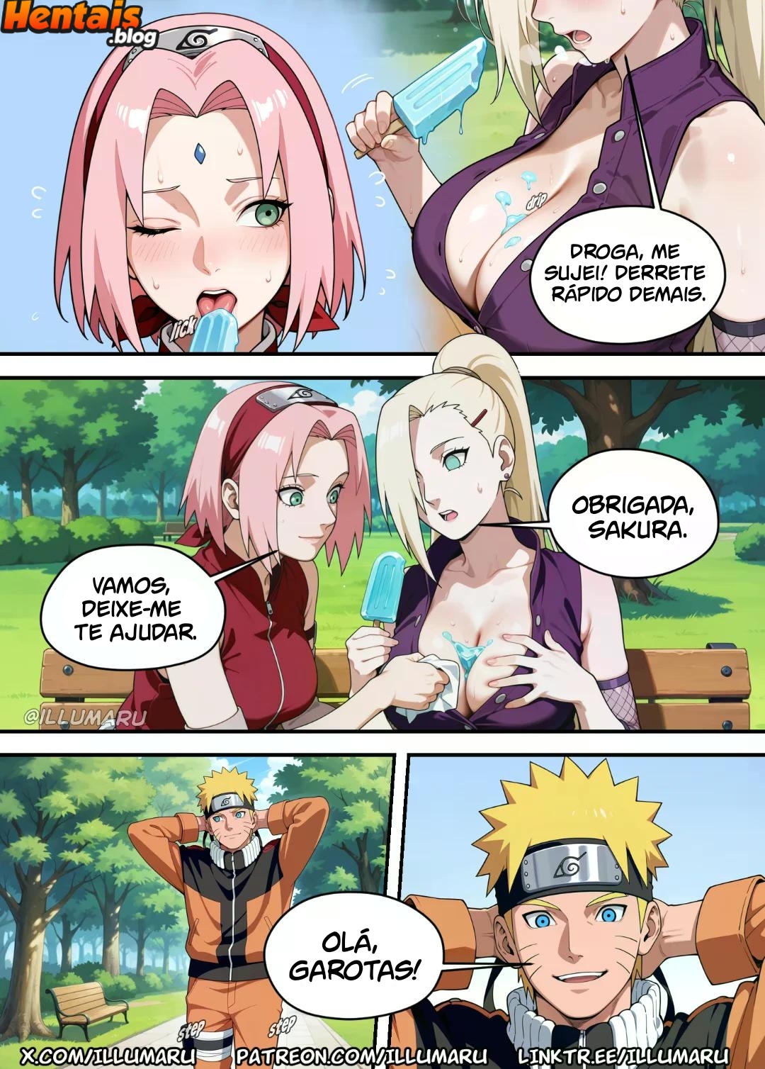 Tsunade Hentai: Sexo Quente Nas Fontes Termais VL.04 - Página 3