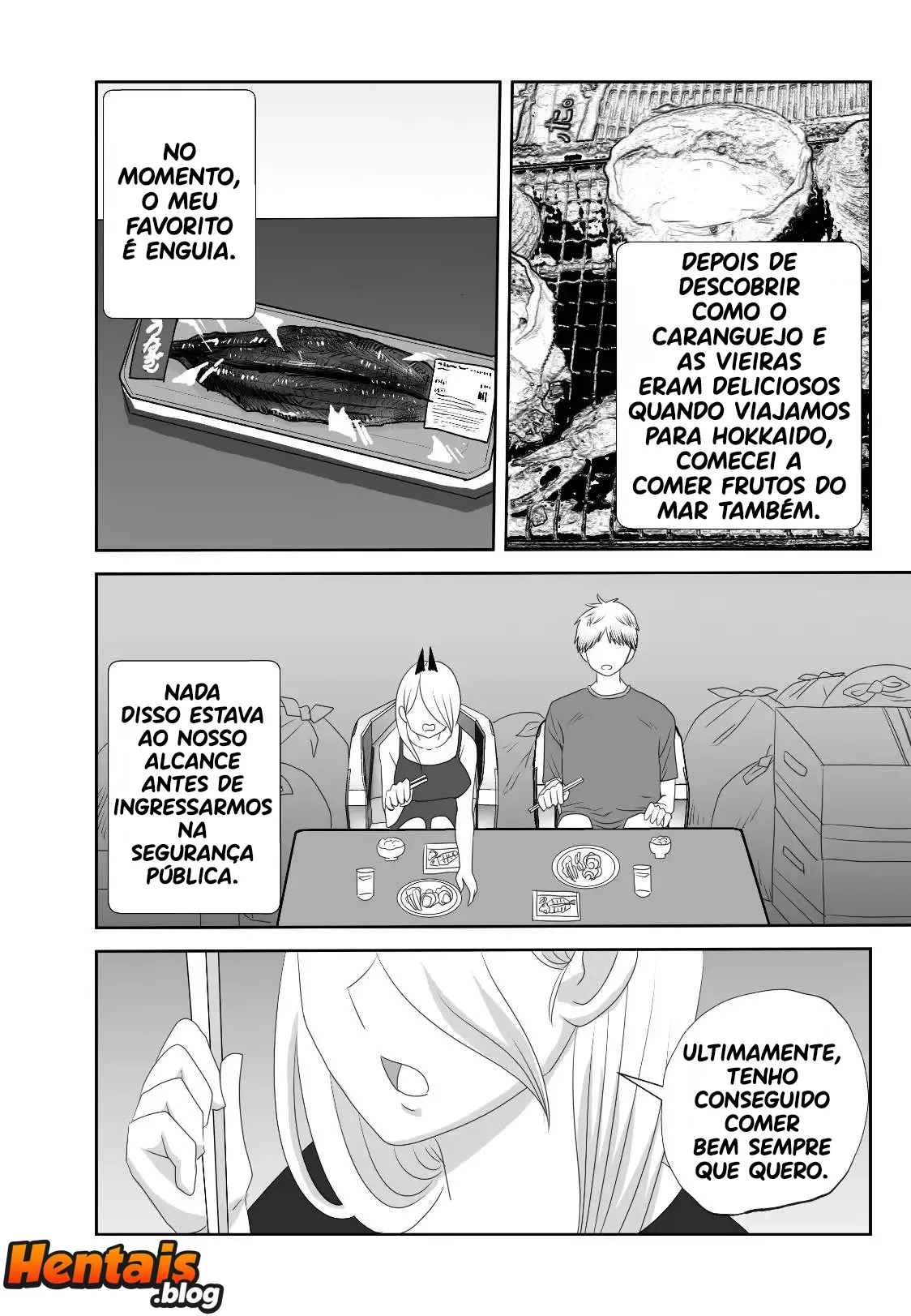 Chainsaw Man Hentai: Vida de Casal Denji e Power - Página 3