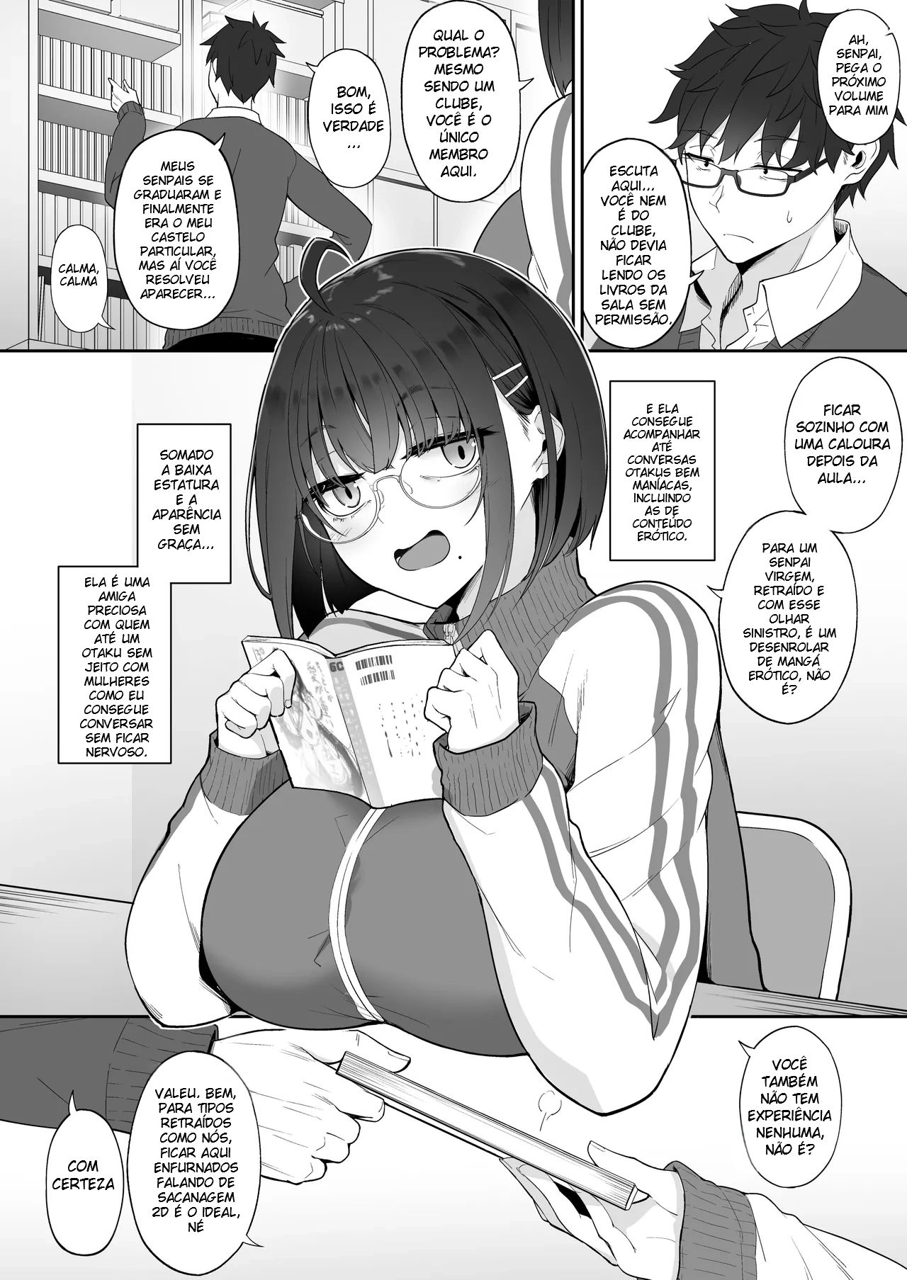 A História de Quando Emprestei Um Mangá para a Minha Kouhai Otaku e Ela Me Masturbou - Página 3