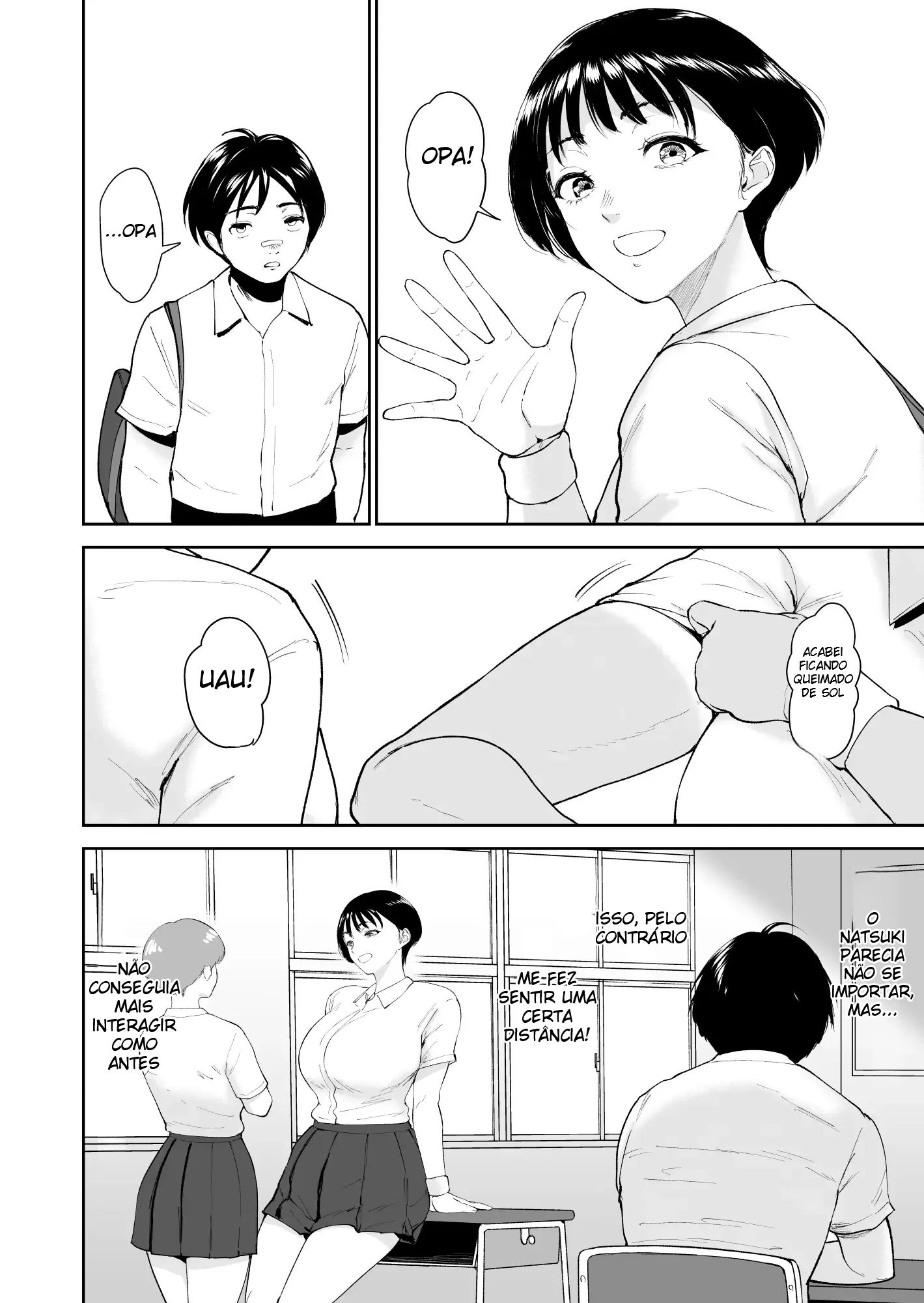 O Verão de Natsuki ~ Minha Amiga de Seios Fartos Foi Transformada Em Mulher Pelas Mãos de Um Adulto Durante o Verão - Página 33