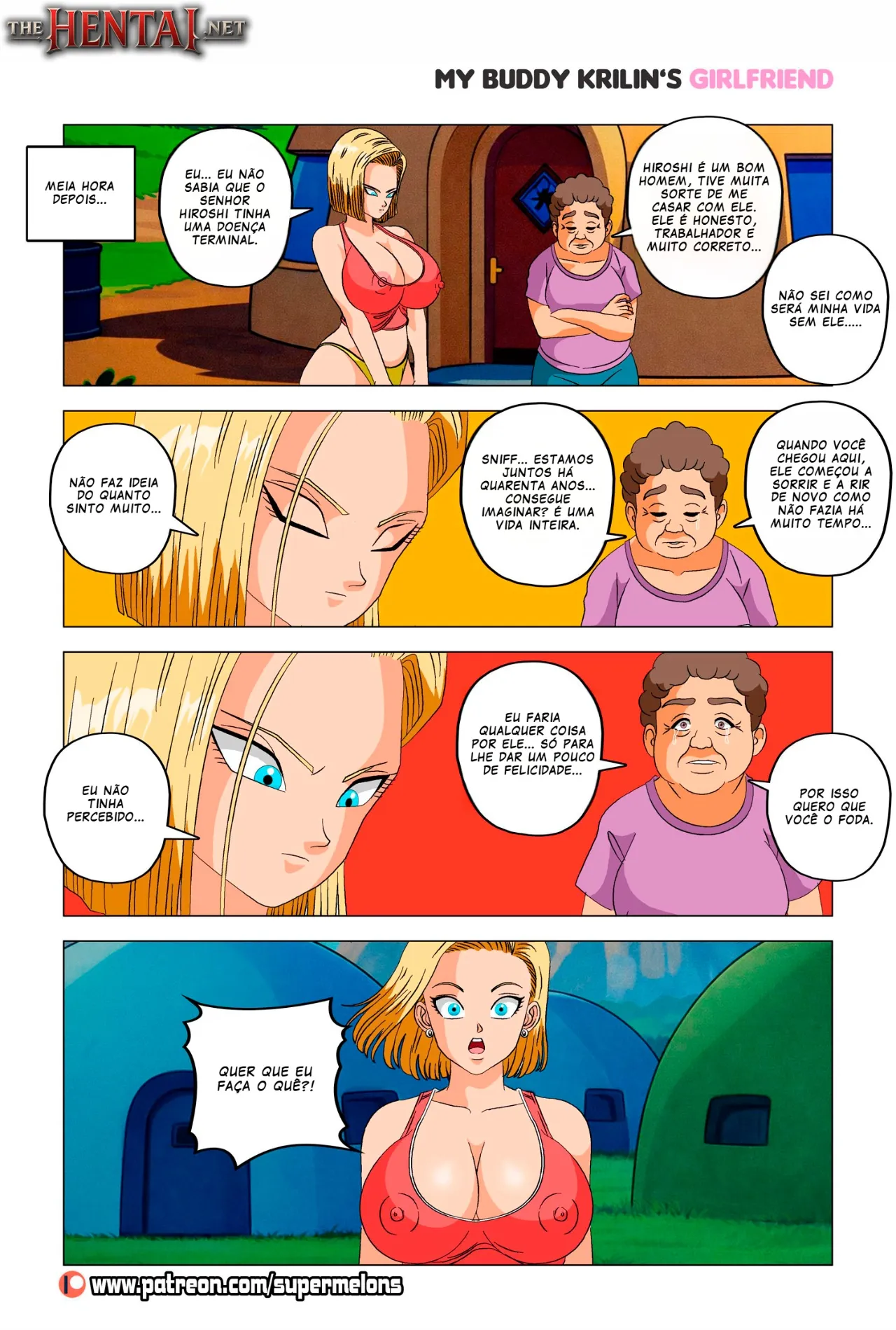 A Namorada de Kuririn | Dragon Ball Hentai - Página 34