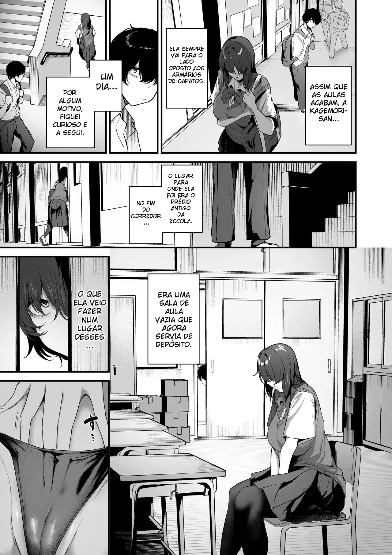 Eu Sou o Único Que Sabe Que a Kagemori-san, Uma Introvertida Solitária, é na Verdade Uma Superpervertida Tímida - Página 4