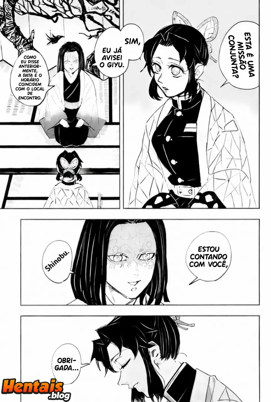 Kimetsu No Yaiba Hentai: Giyuu Tomioka x Shinobu Kochou - Página 4