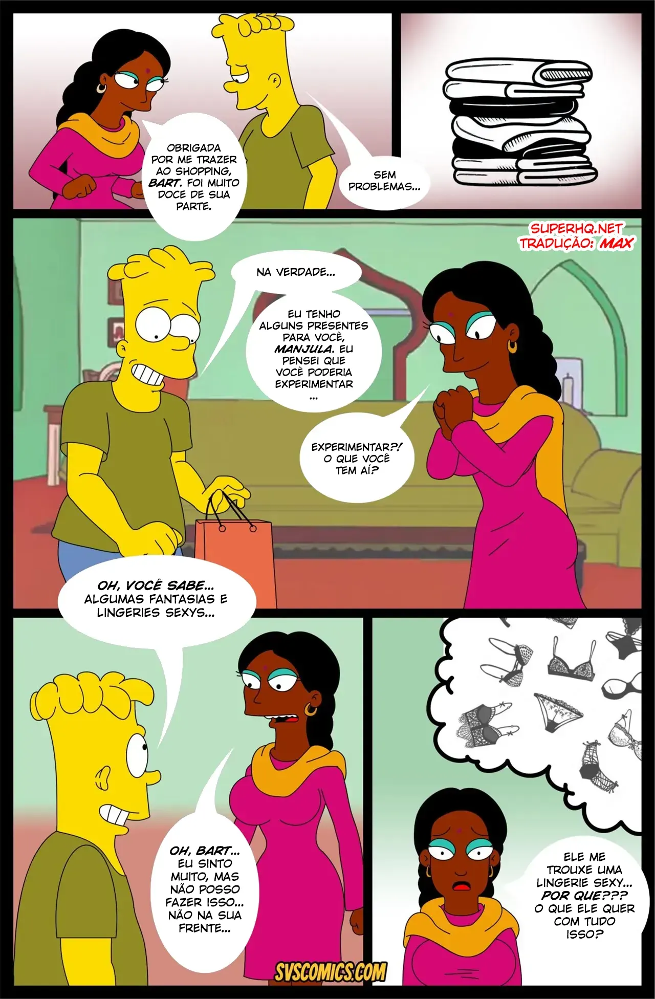 O Segredo de Manjula | Os Simpsons Hentai - Página 5