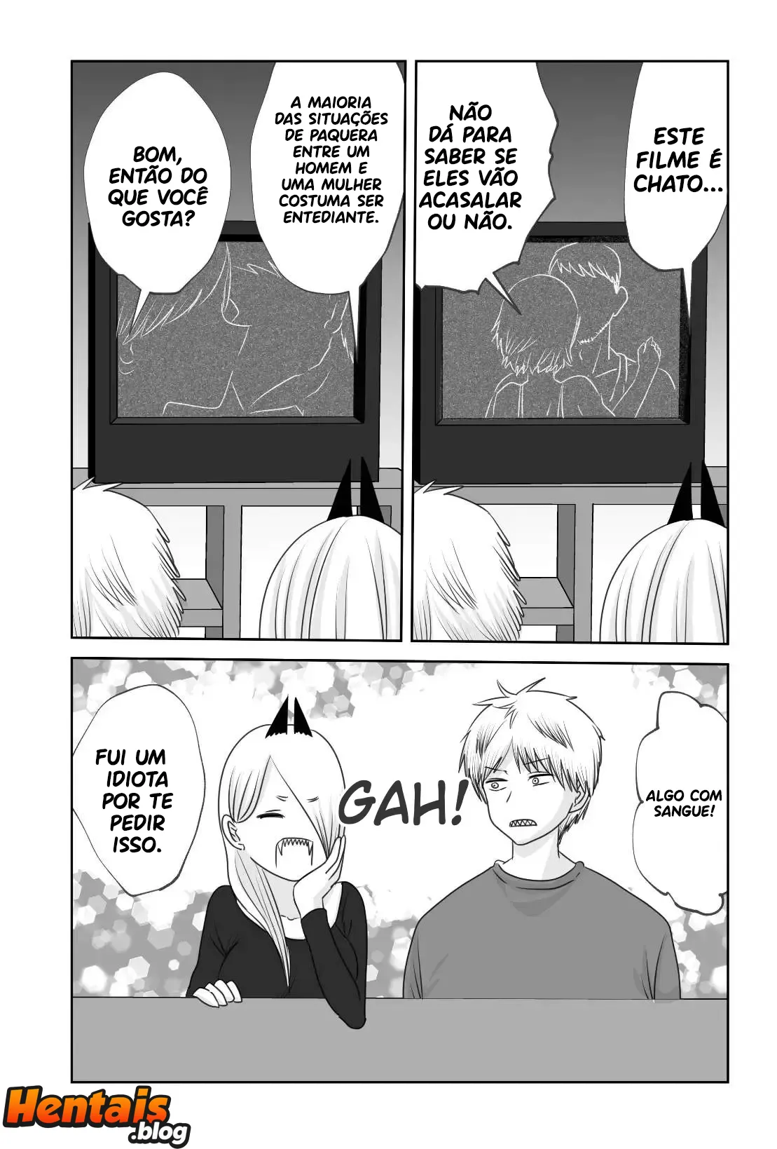 Chainsaw Man Hentai: Vida de Casal Denji e Power - Página 7