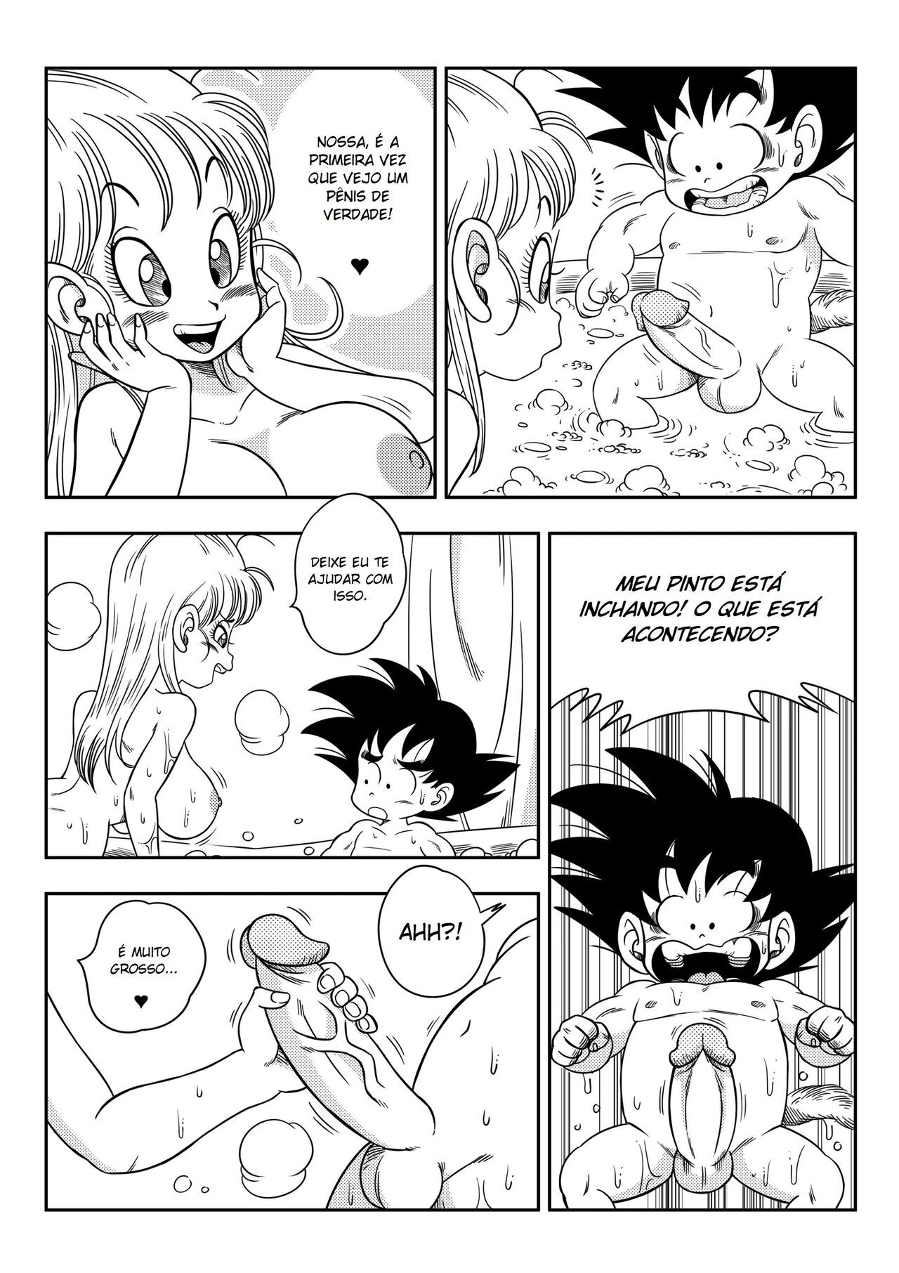 Dragon Ball Z Hentai: Sexo Na Banheira - Página 9