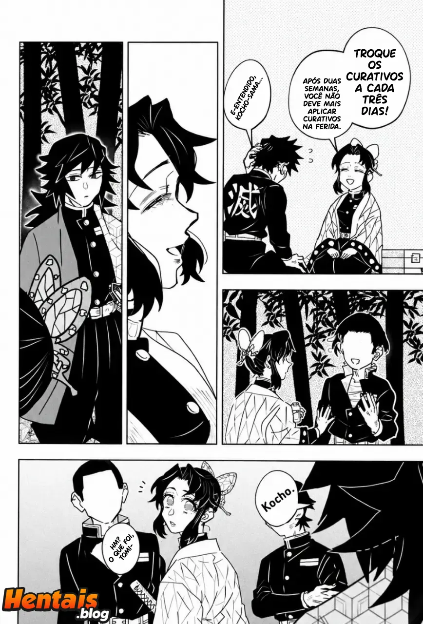 Kimetsu No Yaiba Hentai: Giyuu Tomioka x Shinobu Kochou - Página 9