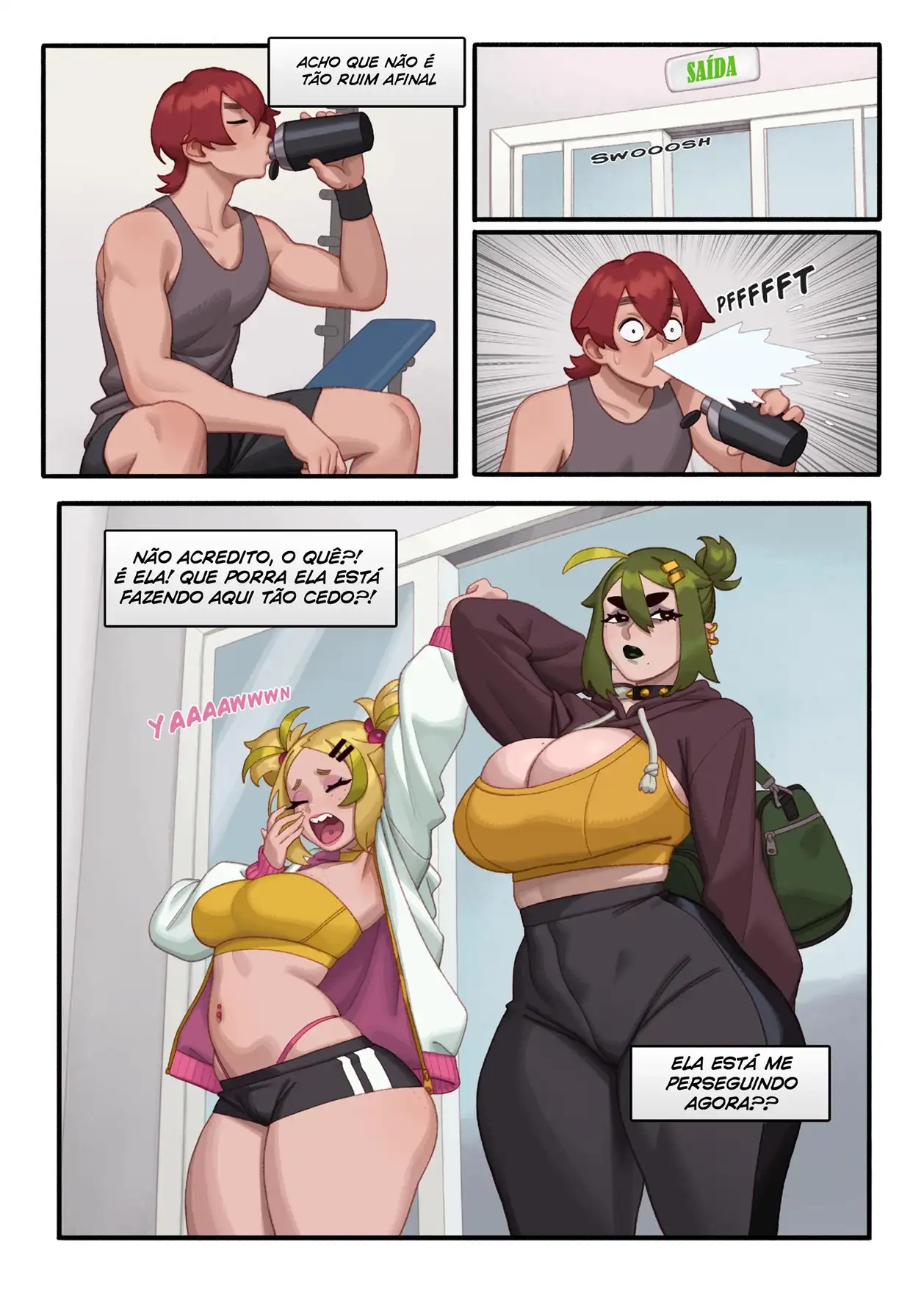 Sexo com a Valentona na Academia - Página 3